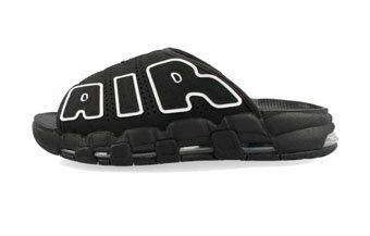 バスケットシューズ バッシュ スニーカー ナイキ Nike Air More Uptempo Slide Black/White ストリート