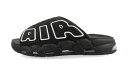 バスケットシューズ バッシュ スニーカー ナイキ Nike Air More Uptempo Slide Black/White ストリート(4)