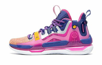 バスケットシューズ バッシュ スニーカー アーロン・ゴードン 361 Degrees AG1 Aaron Gordon California Sunset Pink/Purple/Blue ストリート