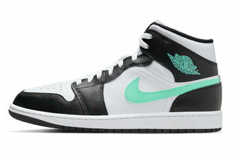 バスケットシューズ バッシュ スニーカー グリーン　グロー ジョーダン Jordan Air Jordan 1 Mid　Green Grow White/Black/Green Glow ストリート