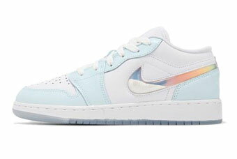 バスケットシューズ バッシュ スニーカー ジョーダン Jordan Air Jordan 1 Low SE GS GS White/Blue Glacier ストリート 【GS】キッズ バスケットシューズ バッシュ スニーカー ジョーダン Jordan Air Jordan 1 Low SE GS GS White/Blue Glacier ストリート 【GS】キッズ