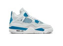 バスケットシューズ バッシュ スニーカー ジョーダン Jordan Air Jordan 4 Retro GS MILITARY BLUE GS White/B...