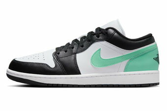 バスケットシューズ バッシュ スニーカー ジョーダン Jordan Air Jordan 1 Low Green Glow White/Black/Green ストリート