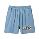 バスケットショーツ バスパン ウェア アクター AKTR MIXTURE LOGO SHORT WIDE PANTS BLUE 【MEN 039 S】