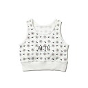 バスケットノースリーブ　タンクトップ ジュニア レディーズ ウェア アクター AKTR GLOW CROP TOP WHITE ウーメンズモデル 女性用 ストリート 【WOMEN'S】アパレル