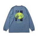 バスケットロング Tシャツ ウェア アクター AKTR AEROSTEAM PHOTO L/S DRYTECH TEE BLUE 【MEN'S】