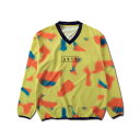 oXPbgTVc EFA AN^[ AKTR SCRIBBLE V-NECK PULLOVER SHOOTINNG SHIRTS YELLOW Xg[g yMEN'Sz