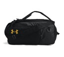 バスケットバッグ バックパック リュック アンダーアーマー UnderArmour UA Contain Duo MD BP Black/Gold ランニング トレーニング ストリート(4)