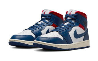 バスケ@TOKYO UltimateCollectionのバスケットシューズ バッシュ スニーカー ジョーダン Jordan Wmns Air Jordan 1 Mid W White/Blue/Red ストリート 【WOMEN'S】｜アングル2