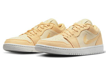 バスケ@TOKYO UltimateCollectionのバスケットシューズ バッシュ スニーカー ジョーダン Jordan Wmns Air Jordan 1 Low SE W Celestial Gold/Muslin-Sail ストリート 【WOMEN'S】｜アングル2