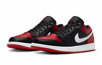 バスケットシューズ バッシュ スニーカー ジョーダン Jordan Air Jordan 1 Low Bread Black/Red ストリート 2