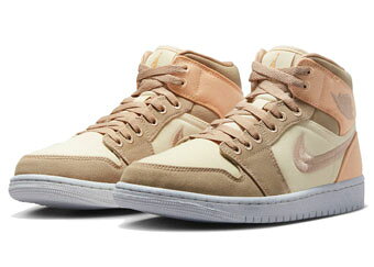 バスケ@TOKYO UltimateCollectionのバスケットシューズ バッシュ スニーカー ジョーダン Jordan Wmns Air Jordan 1 Mid SE Celestial Gold W Sand/Gold/Sail ストリート 【WOMEN'S】｜アングル2