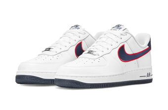 バスケ@TOKYO UltimateCollectionのバスケットシューズ バッシュ スニーカー ナイキ Nike WMNS AIR FORCE 1 '07 W WHITE/NAVY ストリート 【WOMEN'S】｜アングル2