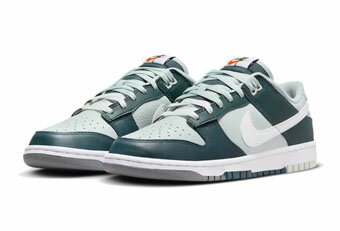 バスケットシューズ バッシュ スニーカー ナイキ Nike Dunk Low Retro PRM Deep Green/Light Jungle/White ストリート 2