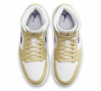 バスケットシューズ バッシュ スニーカー ジョーダン Jordan Wmns Air Jordan 1 Mid Lemon Wash W Lemon Wash /L.Blue/White ストリート 【WOMEN'S】 3