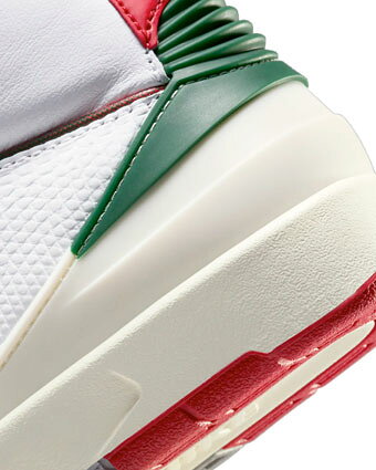 バスケ@TOKYO UltimateCollectionのバスケットシューズ バッシュ スニーカー ジョーダン Jordan Air Jordan 2 Retro GS Origins GS White/Fire Red/Green/Sail ストリート 【GS】キッズ｜アングル3