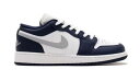 バスケットシューズ バッシュ スニーカー ジョーダン Jordan Air Jordan 1 Low GS GS White/Navy/Gray ストリート 【...