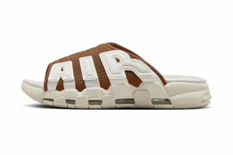 バスケットシューズ バッシュ スニーカー ナイキ Nike Air More Uptempo Slide Sail/Brown ストリート