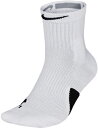 バスケットソックス ウェア ミッドクルーソックス ナイキ Nike Elite Mid Socks Wht/Blk