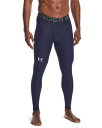 バスケットサポーター インナー 機能性タイツ アンダーアーマー UnderArmour UA HG ARMOUR LEGGINGS Navy ランニング トレー...