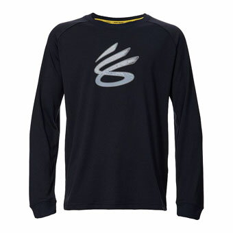 バスケットロング Tシャツ ジュニア キッズ ウェア カリー アンダーアーマー UnderArmour CURRY BOYS TECH L/S Black ストリート 【BOY'S】 キッズ アパレル