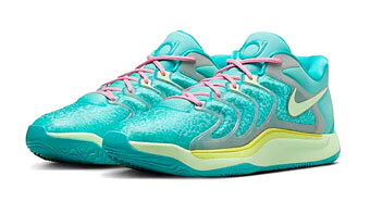 バスケ@TOKYO UltimateCollectionのバスケットシューズ バッシュ ナイキ Nike Jonquel Jones × Wmns KD 17　Bahamas W Green/Blue/Pink 【WOMEN'S】｜アングル2