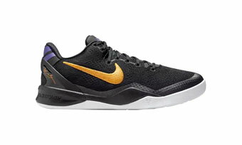 バスケットシューズ バッシュ コービー 8 ナイキ Nike Kobe 8 GS Lakers Away GS Black/University Gold 【...
