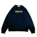 バスケットスウェット ウェア 秋冬物 アクター AKTR 68xAKTR LOGO CREW SWEAT BLACK ストリート 【MEN'S】