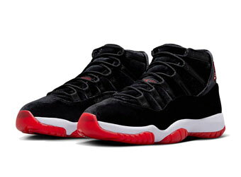 バスケ@TOKYO UltimateCollectionのバスケットシューズ バッシュ スニーカー ジョーダン Jordan Wmns Air Jordan 11 Retro　BRED VELVET W Black/Red ストリート 【WOMEN'S】｜アングル2