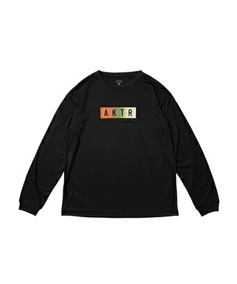 バスケットロング Tシャツ ウェア アクター AKTR FADE BOX LOGO L/S SPORTS TEE BLACK 【MEN'S】