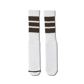 バスケットソックス ウェア クルーソックス アクター AKTR MONSTER SOCKS WHITExBROWN