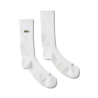 バスケットソックス ウェア ミッドクルーソックス アクター AKTR AKTR LOGO NEO FUTURE SOCKS WHITE