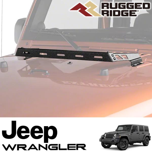 Rakuten - RUGGED RIDGE ボンネット用 ライトマウント ブラック 07-18y ジープ JKラングラー 11232.10