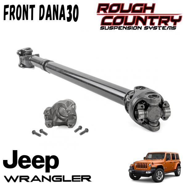 ROUGH COUNTRY フロント ダブルカルダン CVプロペラシャフト DANA30（18-22y JEEP JLラングラー 2DR／4DR 4WD 3.5インチ以上アップ用）