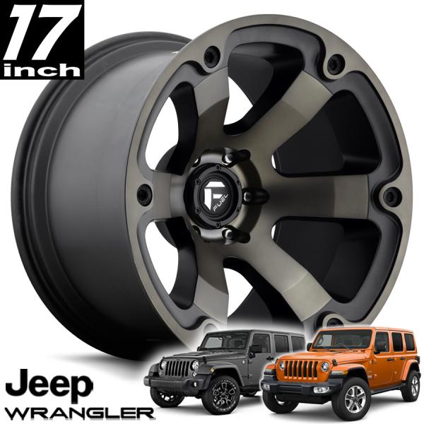 乐天商城 - FUEL OFFROAD フューエルオフロード BEAST（ビースト）D564 ブラックマシンドダークティント 17インチアルミホイール JK/JLラングラー/JTグラディエーター オーバーフェンダー用 D56417907345
