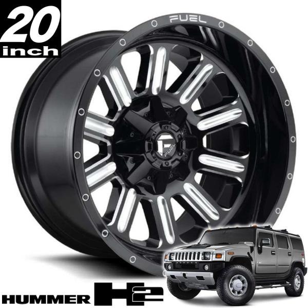 FUEL OFFROAD HARDLINE (ハードライン) D620 グロスブラックミルド 20インチアルミホイール ハマーH2 ノーマルフェンダー用