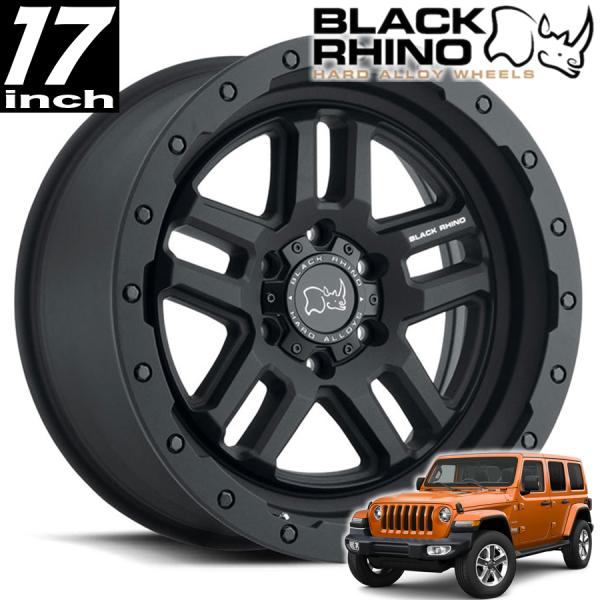 乐天商城 - BLACK RHINO BARSTOW（バーストウ）マットブラック 17インチアルミホイール JKラングラー/JLラングラー/JTグラディエーター ノーマルフェンダー用 1780BTW305127M71