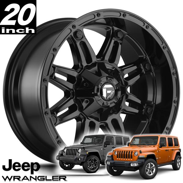 Rakuten - FUEL OFFROAD フューエルオフロード HOSTAGE（ホステージ）D625 グロスブラック 20インチアルミホイール JKラングラー/JLラングラー/JTグラディエーター オーバーフェンダー用 D62520002647
