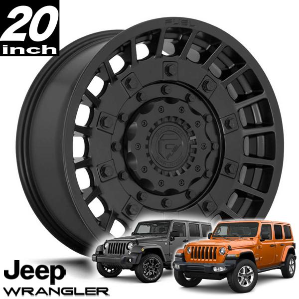 乐天商城 - FUEL OFFROAD フューエルオフロード MILITIA（ミリティア）D723 マットブラック 20インチアルミホイール JKラングラー/JLラングラー/JTグラディエーター オーバーフェンダー用 D72320002647
