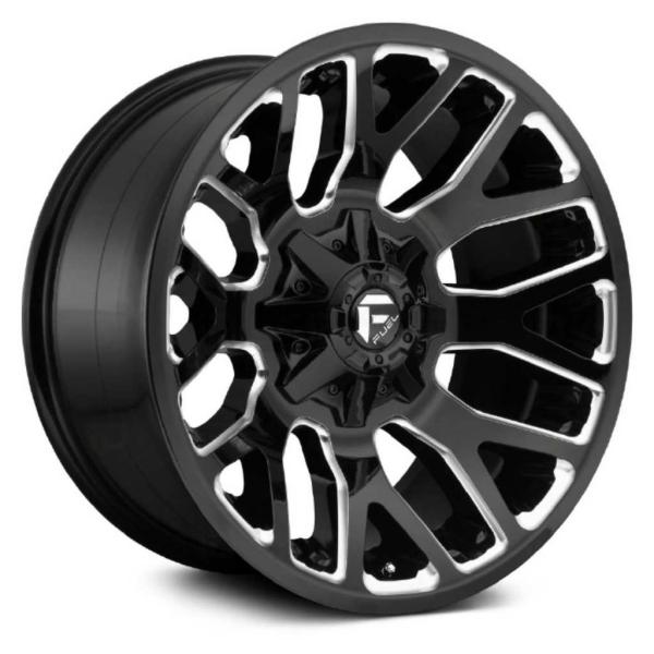 FUEL OFFROAD フューエルオフロード WARRIOR（ウォリアー）D623 グロスブラックミルド 20インチアルミホイール JKラングラー/JLラングラー/JTグラディエーター オーバーフェンダー用 D62320002647 2