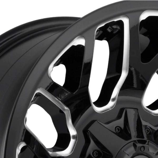 FUEL OFFROAD フューエルオフロード WARRIOR（ウォリアー）D623 グロスブラックミルド 20インチアルミホイール JKラングラー/JLラングラー/JTグラディエーター オーバーフェンダー用 D62320002647 3