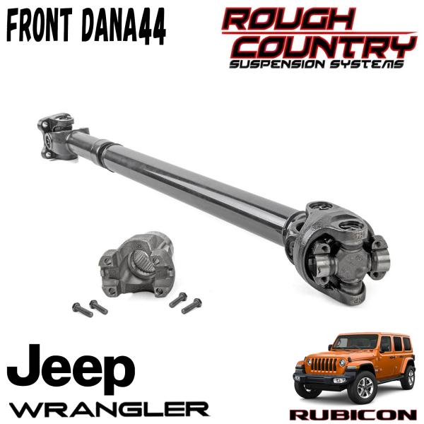 ROUGH COUNTRY フロント ダブルカルダン CVプロペラシャフト DANA44（18-22y JEEP JLラングラー RUBICON 2DR／4DR，JTグラディエーター 3.5インチ以上アップ）