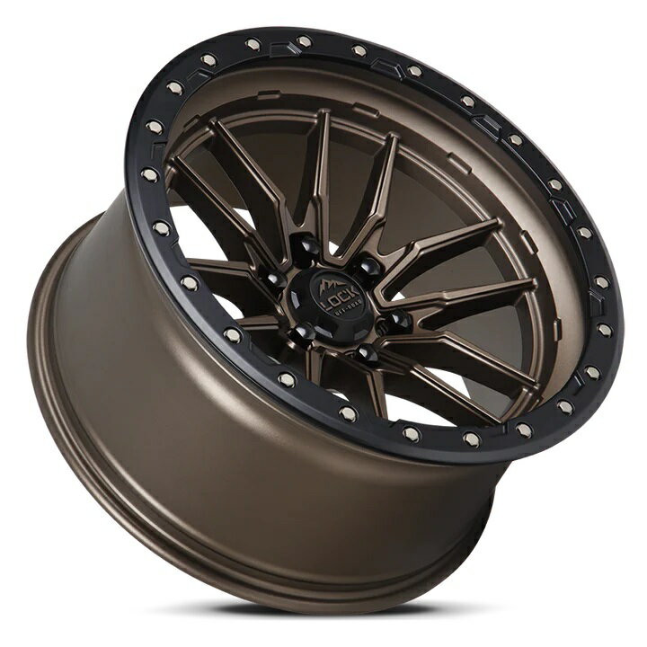 LOCK OFFROAD（ロックオフロード）KRAWLER マットブロンズ 18インチアルミホイール 18x9J 5H 127 -12 ジープ JKラングラー/JLラングラー/JTグラディエーター オーバーフェンダー用 KRAWLER-8957MRMBR