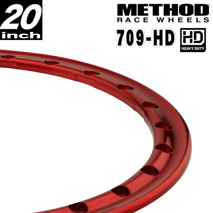 乐天商城 - METHOD RACE WHEELS（メソッド) 709-HD専用 20インチ インパクトリング レッドノンビードロック