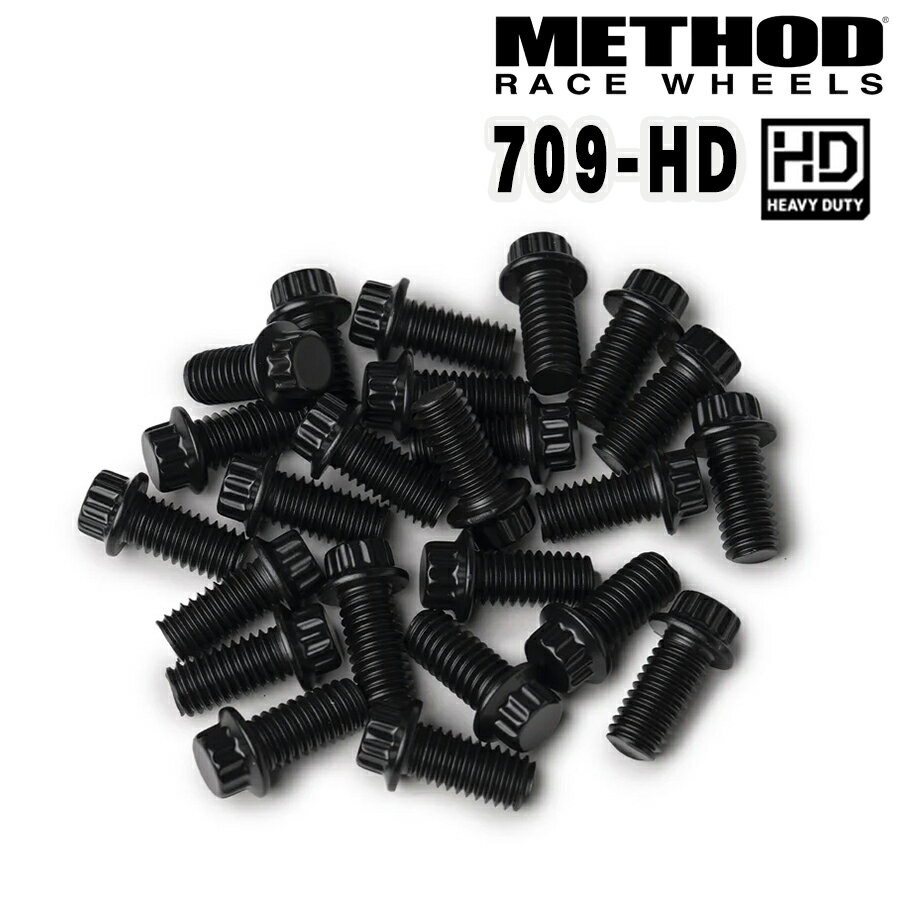 METHOD RACE WHEELS（メソッド) 709-HD専用 12ポイント リップボルトキット ブラック