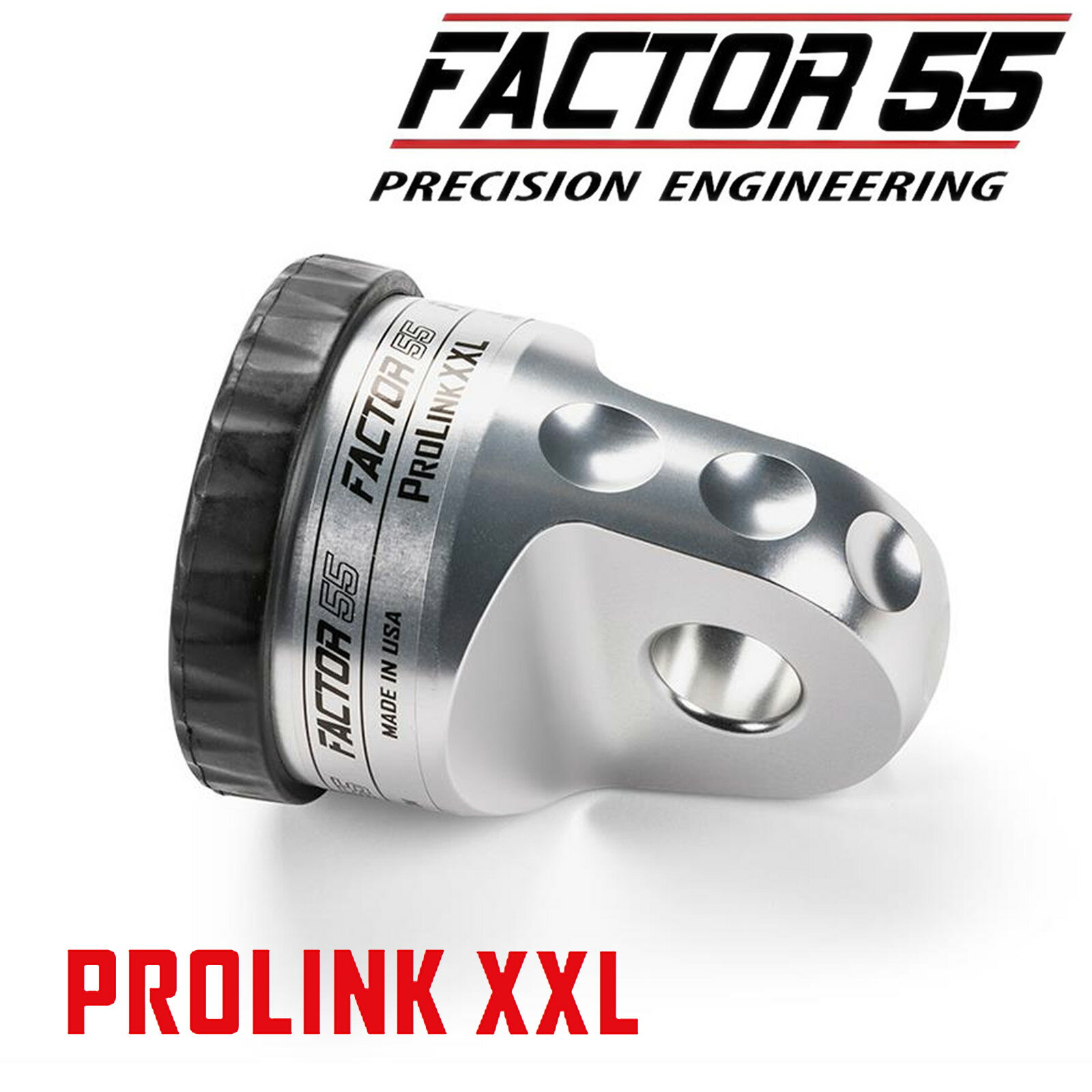 Rakuten - FACTOR55 ファクター55 プロリンク XXL シャックル マウント シルバー 銀色 ウインチ フック Dリング シャックル フェアリード 牽引ストラップ F55-00210-05