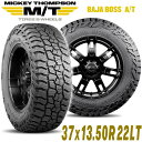 MICKEY THOMPSON ミッキートンプソン BAJA BOSS AT(バハボスエーティー)22インチタイヤ(1本)37X13.50R22LT ブラックレター ラジアル オールテレーン AT A/T