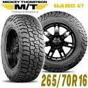 MICKEY THOMPSON ミッキートンプソン BAJA BOSS AT(バハボスエーティー)16インチタイヤ(1本)265/70R16 ブラックレター ラジアル オールテレーン AT A/T