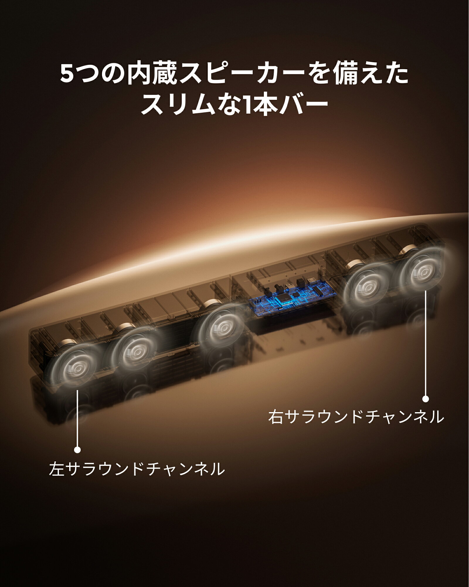 【40%OFF★クーポンで19,998円】ULTIMEA Poseidon M60 5.1ch サウンドバー サブウー...