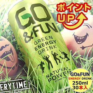 【ポイント10倍/あす楽対応】天然エナジードリンク「ゴー・アンド・ファン」1ケース(250mlx30本入)【GO&FUN/GREEN/ENERGY/DRINK/ガラナ/マテ茶/緑茶/高麗人参/ロディオラ/グルテンフリー/イタリア/植物エキス/ナチュラル/天然/オールナチュラル/送料無料】